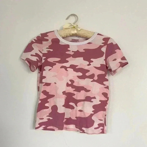 Pink camouflage baby tee. - Picture 1 of 2